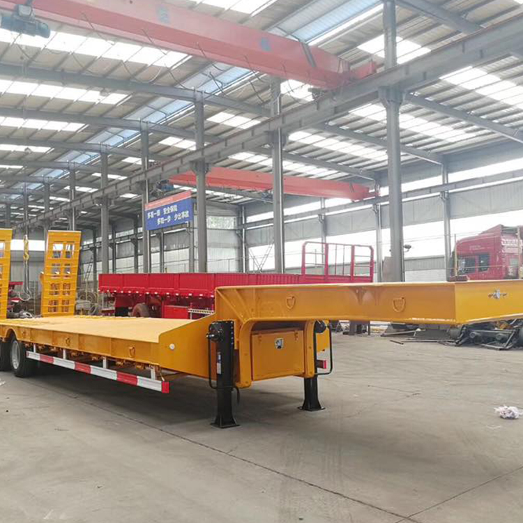 3 Axle Hydraulic Single Axle Low Bed Semi Trailer from China ...