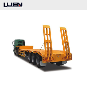 Semirremolque de cami&oacute;n de plataforma baja de alta calidad LUEN para transporte pesado